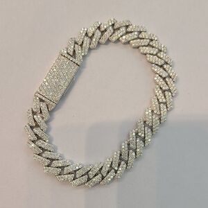 10mm moissanite Cuban bracelet